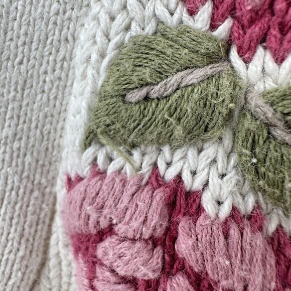 Ralsey Sweater Womens Large Floral Argyle Button Cardigan Vintage Style Knit - Picture 7 of 11